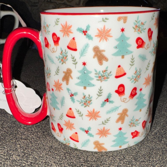 Other - Festive Holiday Mug with Red Handle